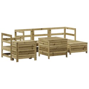 vidaXL 7-tlg. Garten-Sofagarnitur Kiefernholz Impr&auml;gniert