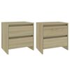 vidaXL Nachttische 2 Stk. Sonoma-Eiche 45x34,5x44,5 cm Holzwerkstoff