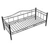 vidaXL Tagesbett mit Matratze Schwarz Metall 90&times;200 cm