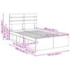 vidaXL Bettrahmen Altholz 120 x 200 cm Massives Kiefernholz