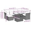 vidaXL 8-tlg. Garten-Sofagarnitur mit Kissen Schwarz Poly Rattan