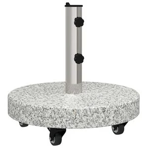 vidaXL Sonnenschirmst&auml;nder Grau 45 x 45 x 45 cm Granit und Edelstahl