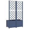 vidaXL Garten-Pflanzgef&auml;&szlig; mit Spalier Blaugrau 80 x 40 x 136 cm PP