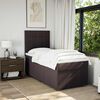 vidaXL Boxspringbett mit Matratze Dunkelbraun 90x200 cm Stoff