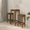 vidaXL 3-tlg. Bar-Set Honigbraun Massivholz Kiefer