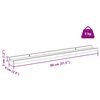 vidaXL Wandregal mit Regal 4 pcs Braun 80 x 9 x 3 cm Holzwerkstoff
