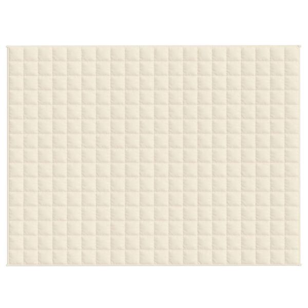 vidaXL Gewichtsdecke Hellcreme 150x200 cm 11 kg Stoff