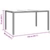 vidaXL Garten Essgruppe 7 pcs Beige Poly-Rattan