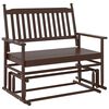 vidaXL Schaukelbank Braun 118x70x104,5 cm Massivholz Pappel