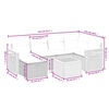 vidaXL 7-tlg. Garten-Sofagarnitur mit Kissen Beige Poly Rattan