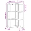 vidaXL B&uuml;cherregal Schwarz Eichen-Optik 50 x 50 x 102 cm
