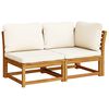 vidaXL 2-tlg. Garten-Lounge-Set mit Kissen Massivholz Akazie