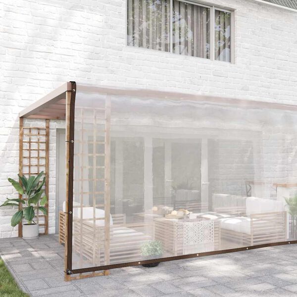 vidaXL Transparente Plane mit &Ouml;sen 6x8 m Polyethylen