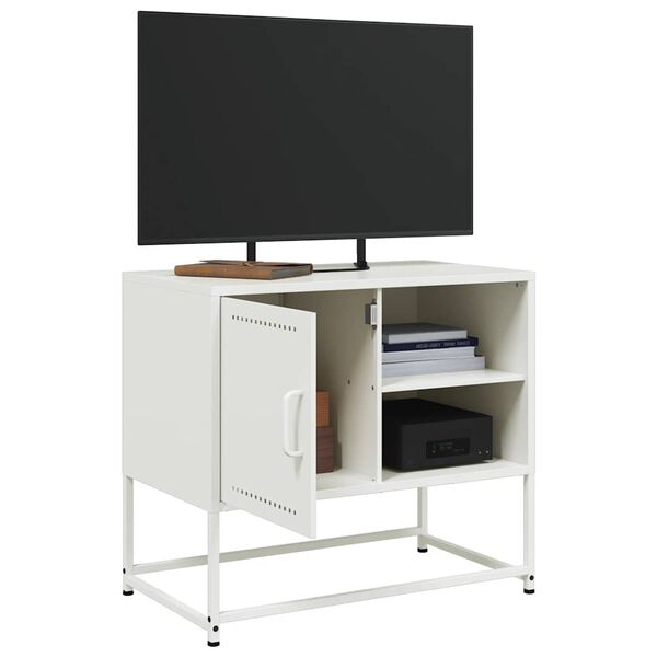 vidaXL TV-Schrank Weiß 68x39x60,5 cm Stahl