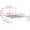 vidaXL Massivholzbett Extra Lang ohne Matratze 160x210 cm