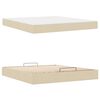 vidaXL Bettgestell mit Matratze mit Matratze 2 pcs Creme Stoff