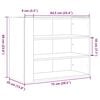 vidaXL Wandregal Braun Eichen-Optik 75x35x60 cm Holzwerkstoff