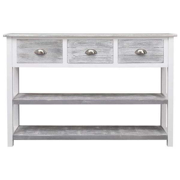 vidaXL Sideboard Antik-Grau 115x30x76 cm Holz