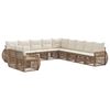 vidaXL Gartensofa-set 11 Stk. Beige und Cremewei&szlig; Poly-Rattan