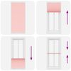 vidaXL Plissee Rosa 90x200 cm Stoffbreite 89,4 cm Polyester