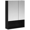 vidaXL Badezimmerspiegelschrank Schwarz Eichen-Optik 50 x 14,5 x 70 cm