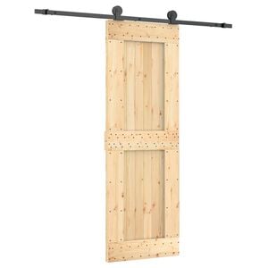 vidaXL Schiebet&uuml;r 70 x 210 cm Massivkiefer (Unbehandelt)
