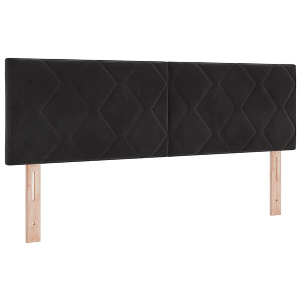 vidaXL Kopfteil mit Kopfteil Schwarz 144 cm Samt