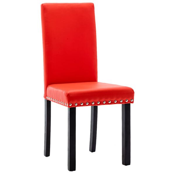 vidaXL Esszimmerst&uuml;hle 4 Stk. Rot PVC