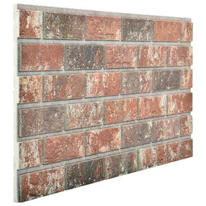 vidaXL Wandpaneele 10 pcs Dunkelbraun und Grau 100 x 50 cm EPS-Schaum