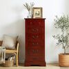 vidaXL Kommode Braun 45 x 35 x 100,5 cm Massives Mahagoni Holz