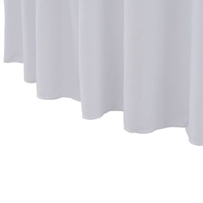 vidaXL 2 Stück Stretch-Tischdecken mit Rand Weiß 180 x 74 cm