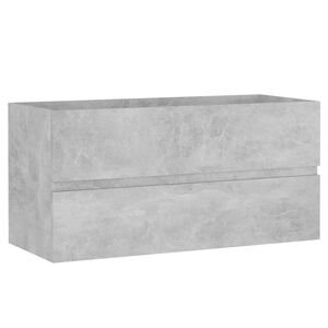 vidaXL Waschbeckenunterschrank Betongrau 90x38,5x45 cm Holzwerkstoff