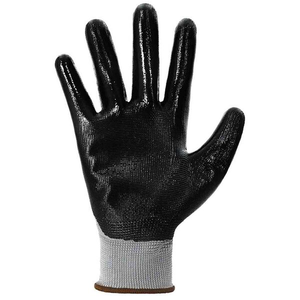 vidaXL Arbeitshandschuhe 12 pcs Grau und Schwarz 8 / m Polyester