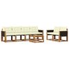 vidaXL Outdoor-Sofagarnitur 7 stk. Natur und Creme