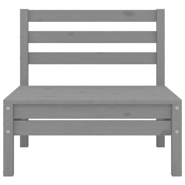vidaXL 8-tlg. Garten-Lounge-Set Grau Kiefer Massivholz