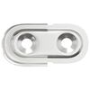vidaXL Kleiderstangenhalter 2 pcs Wei&szlig;es Zink 40 x 18 x 10 mm Eisen