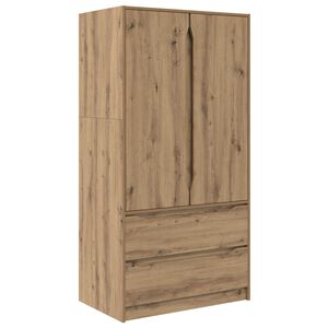 vidaXL Kleiderschrank Artisan-Eiche 79,5 x 49 x 156 cm Holzwerkstoff