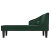 vidaXL Chaiselongue mit Nackenrolle Dunkelgr&uuml;n Stoff