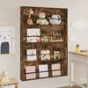 vidaXL Magazinregal mit Regal 2 pcs Ger&auml;ucherte Eiche 100 x 12 x 70 cm