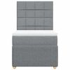 vidaXL Boxspringbett mit Matratze Hellgrau 90x200 cm Stoff