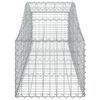 vidaXL Gabionen mit Hochbogen 7 Stk. 200x50x40/60 cm Verzinktes Eisen