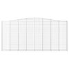 vidaXL Gabionen mit Hochbogen 9 Stk. 400x30x180/200cm Verzinktes Eisen