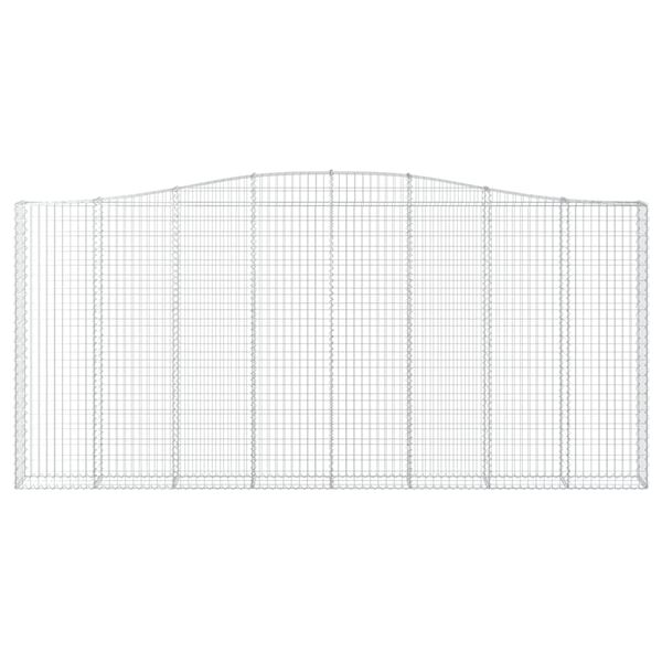 vidaXL Gabionen mit Hochbogen 9 Stk. 400x30x180/200cm Verzinktes Eisen