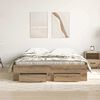 vidaXL Bettrahmen Artisan-Eiche 140 x 200 cm Holzwerkstoff
