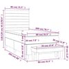 vidaXL Boxspringbett mit Matratze Dunkelblau 80x200 cm Samt