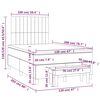vidaXL Boxspringbett mit Matratze Schwarz 120x200 cm Stoff