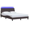 vidaXL Bettgestell ohne Matratze "Hanko" Dunkelbraun 120x200 cm Stoff