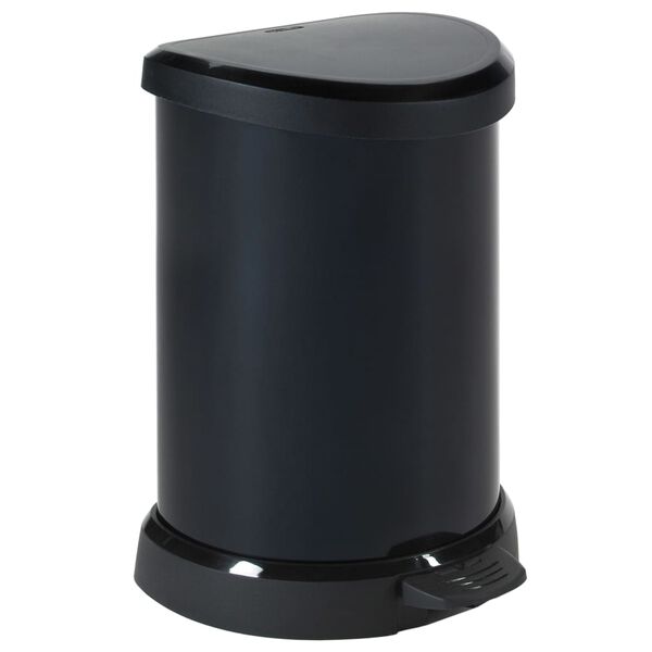Curver Tretm&uuml;lleimer mit Inneneimer Deco 20 L Metallic Schwarz