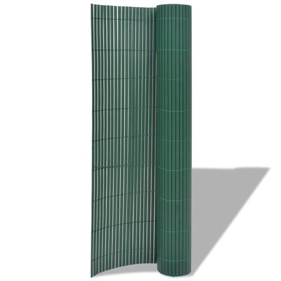 vidaXL Gartenzaun Doppelseitig PVC 90×500 cm Grün