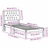 vidaXL Bettgestell mit gepolstertem Kopfteil Braun 80 x 200 cm